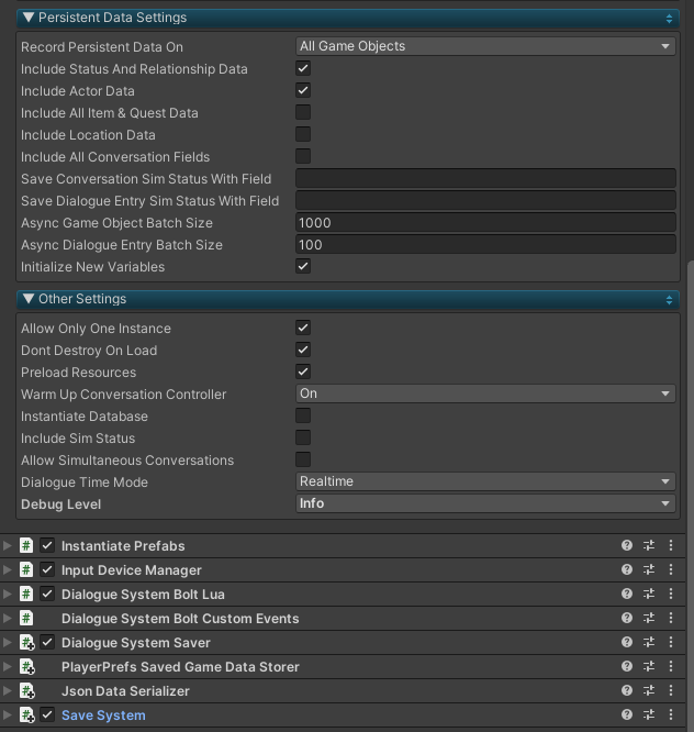 Scripts on the Dialogue Manager