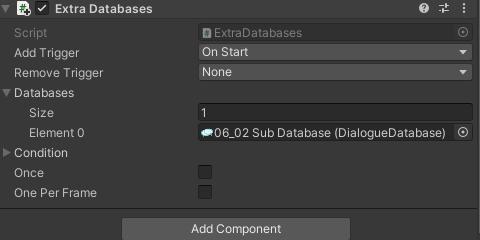 this component is in the Dialogue Manager game object
