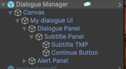 This is my Dialogue game objects