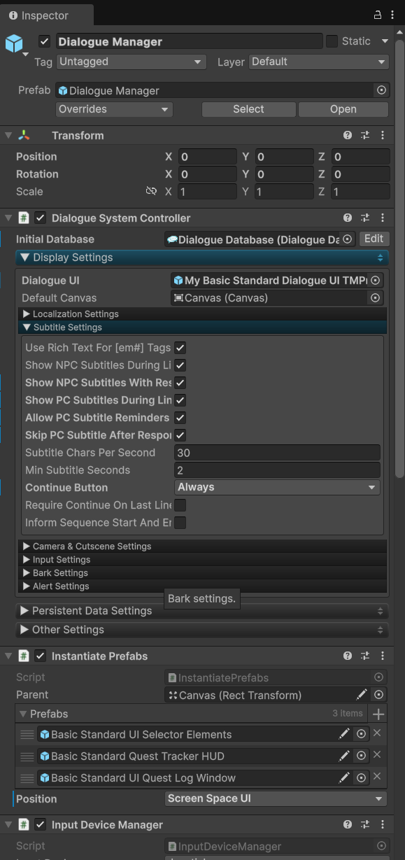 DialogueManager